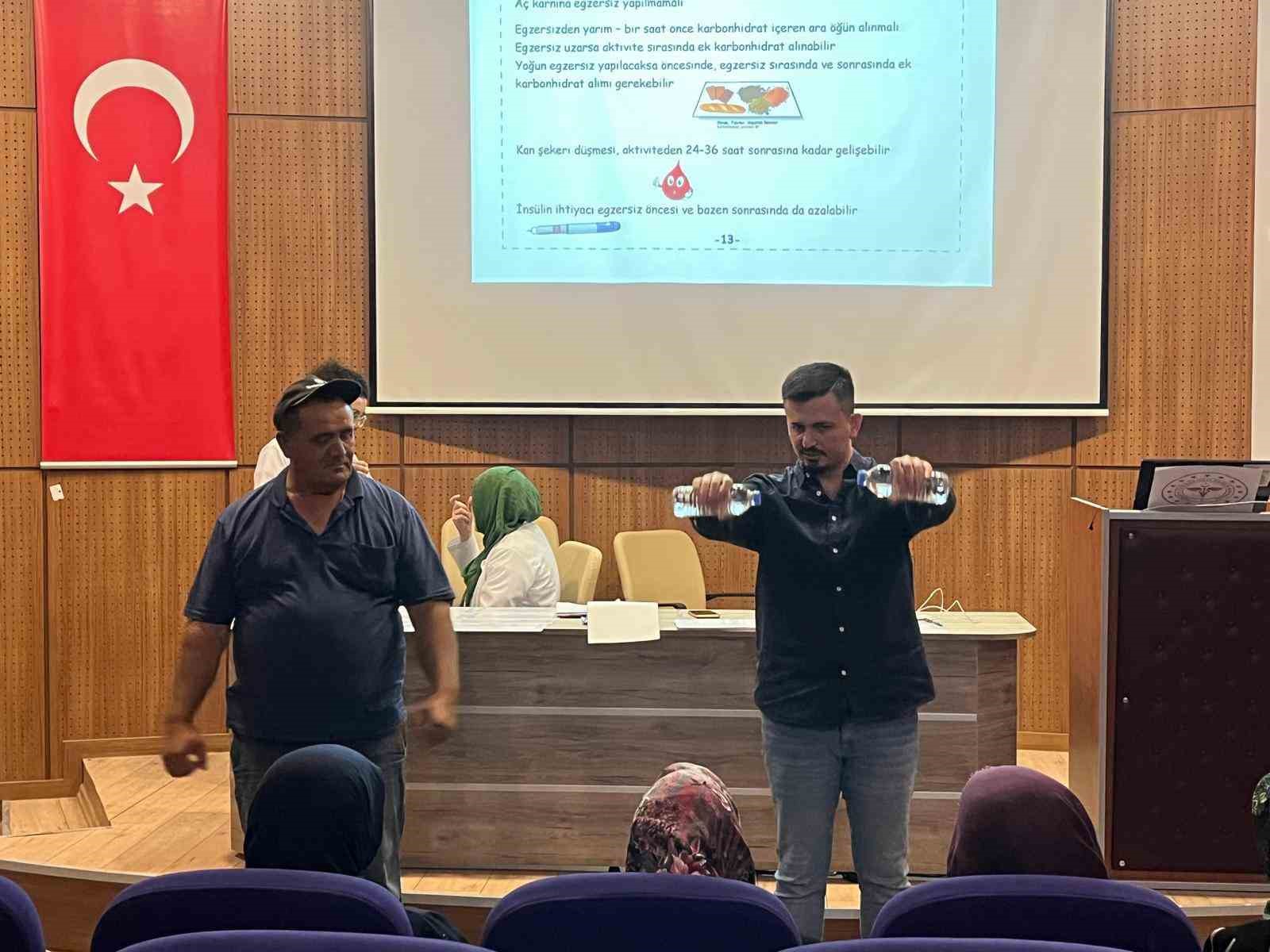 Bayburt’ta Temmuz ayı diyabet okulu eğitimleri tamamlandı