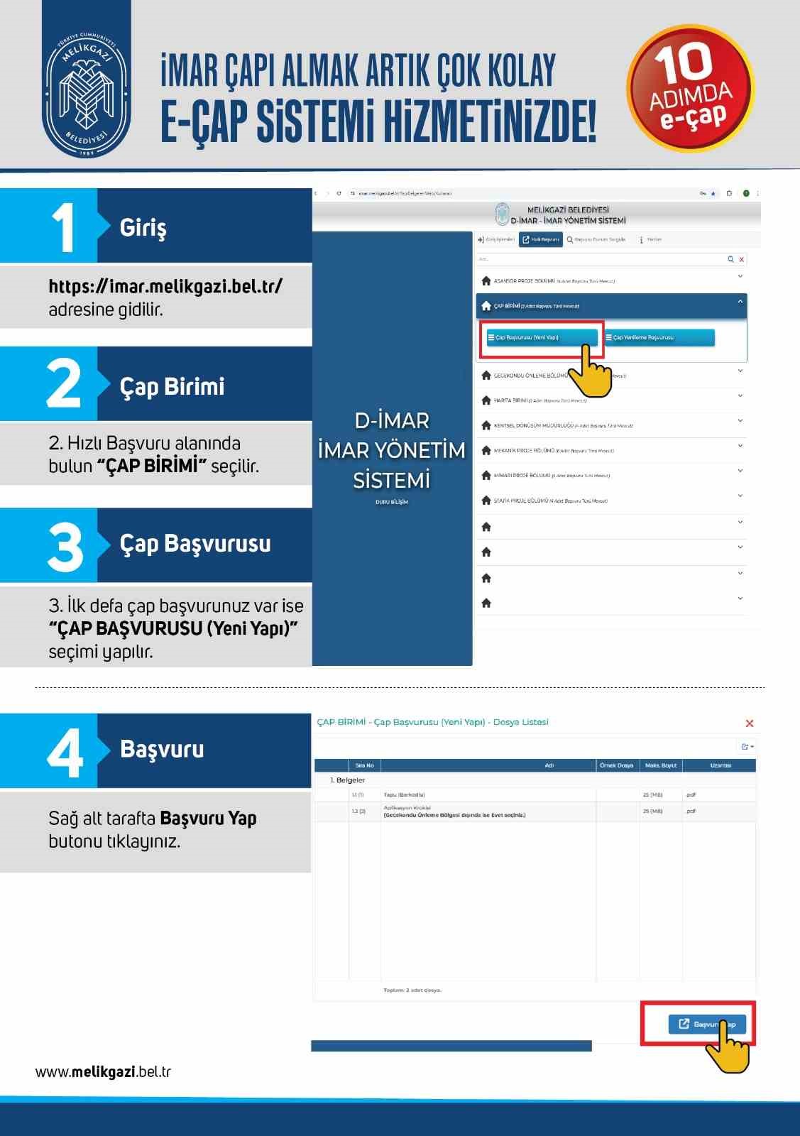 Melikgazi&rsquo;de e-&ccedil;ap ile işlemler artık daha kolay
