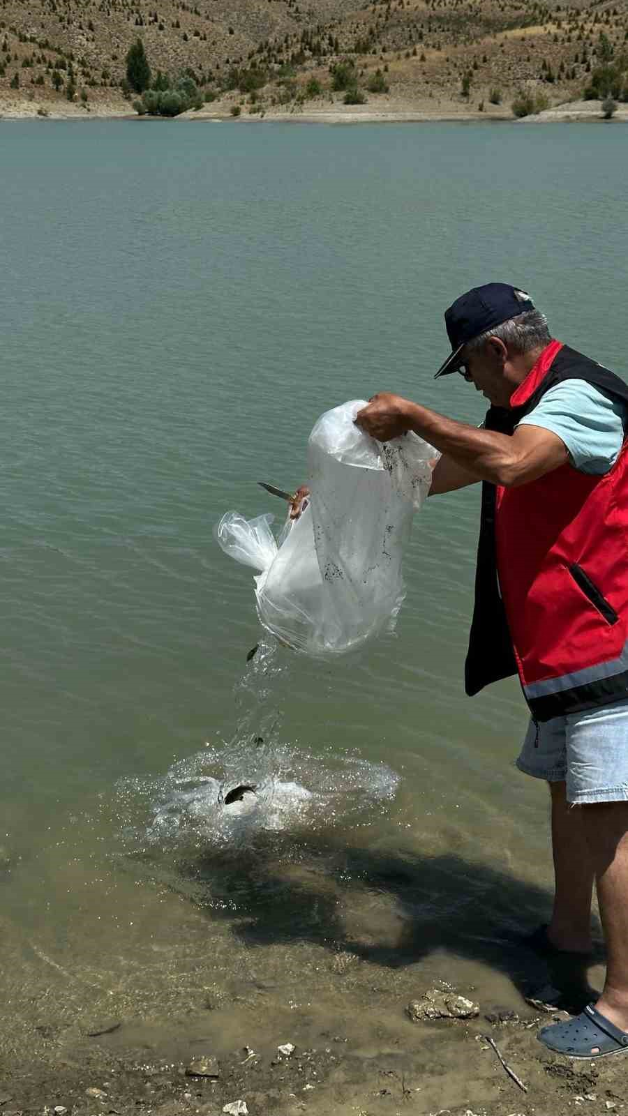 Korkuteli’nde 60 bin sazan balığı doğaya bırakıldı