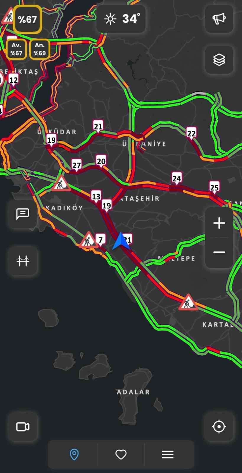 İstanbul’da haftanın ilk mesai gününde trafik yoğunluğu yaşanıyor