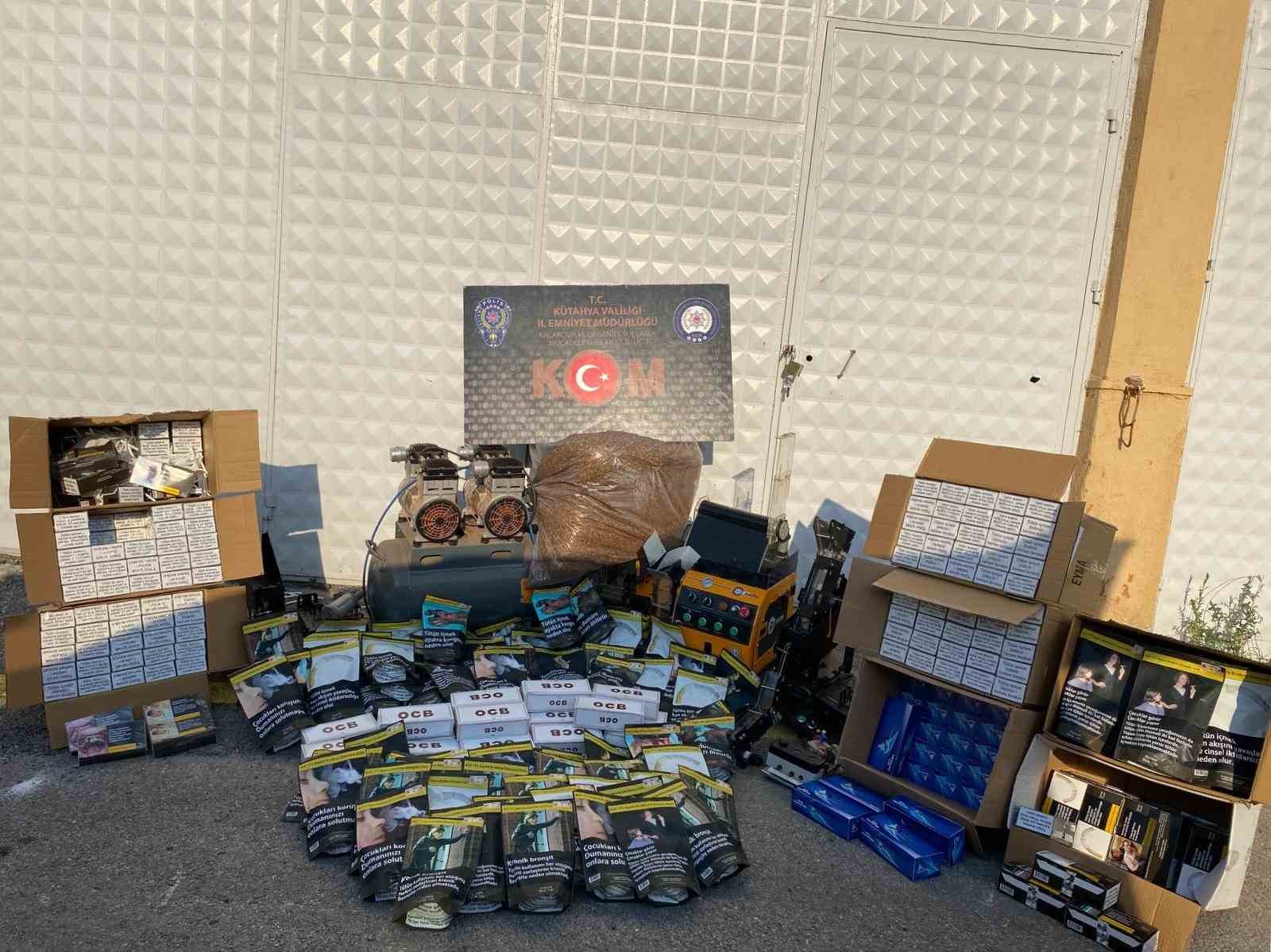 Kütahya’da kaçak tütün operasyonu: 1 gözaltı