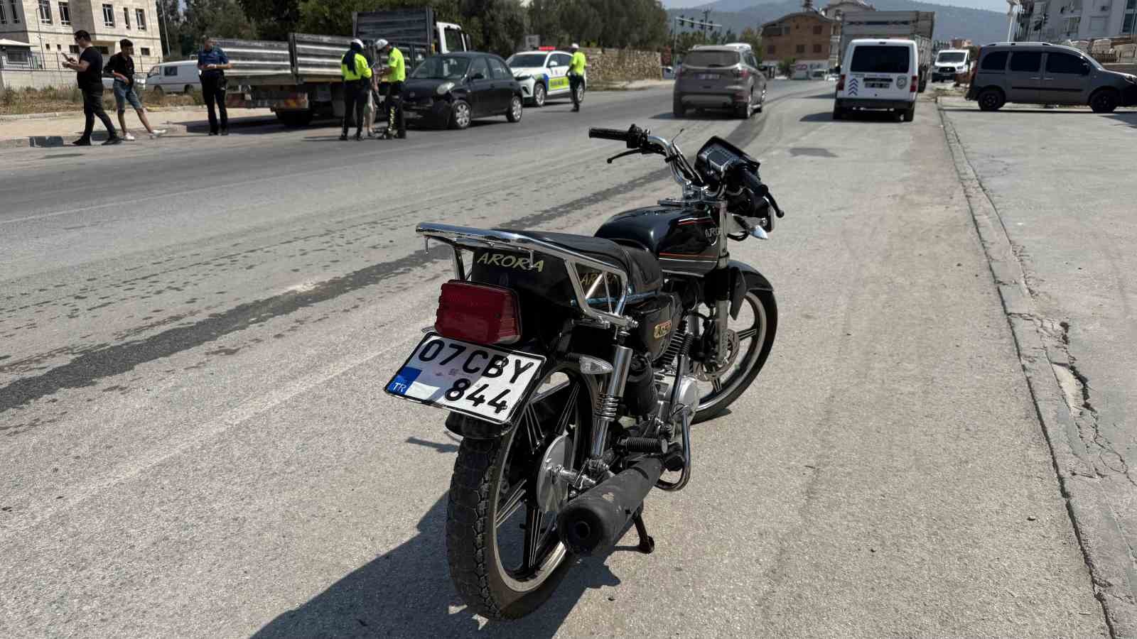 Gazipaşa’da motosiklet kazası: 1 yaralı