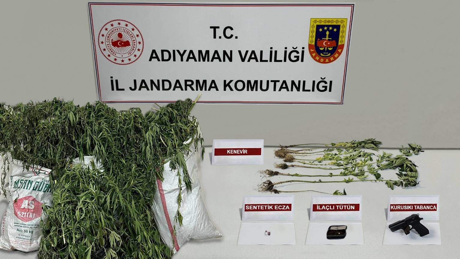 Adıyaman’da 25 kilogram uyuşturucu ele geçirildi