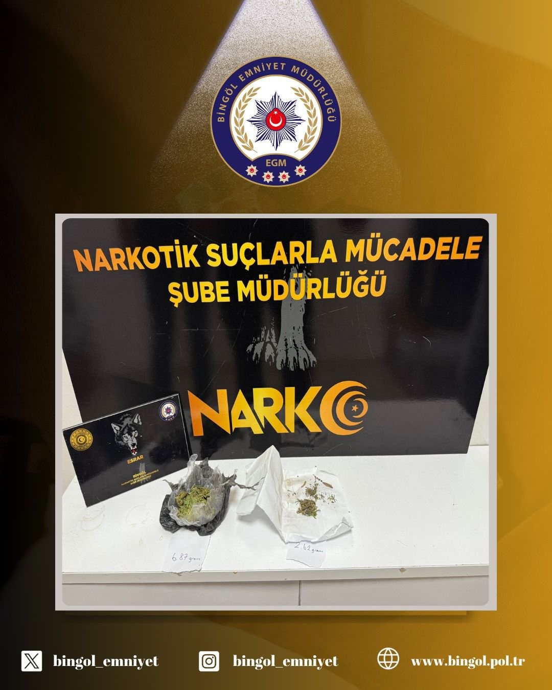 Bingöl’de uyuşturucu operasyonu: 2 şüpheli yakalandı