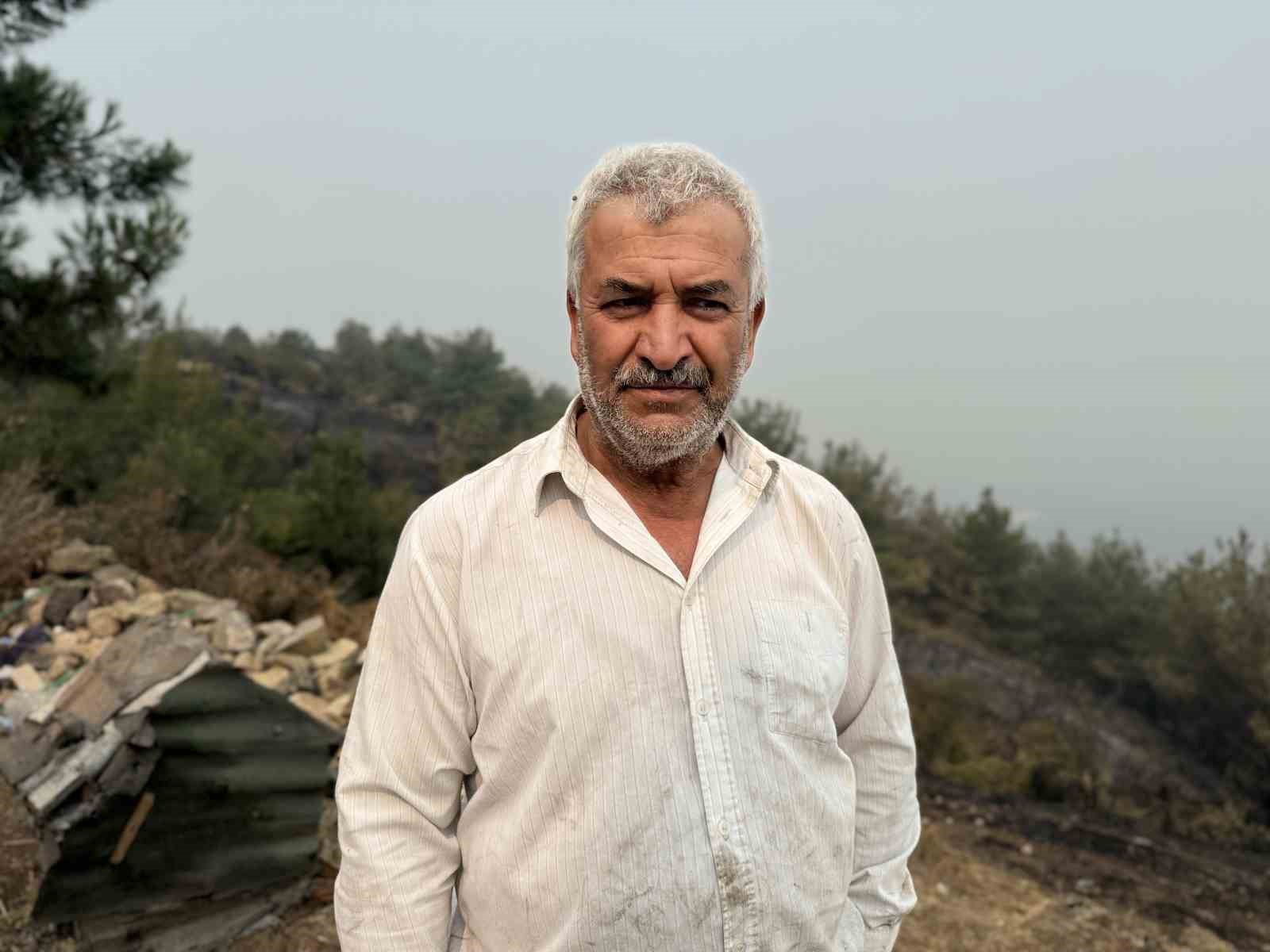 Orman yangınında alevlerin arasında kalan kadın b&ouml;yle kurtarılmış
