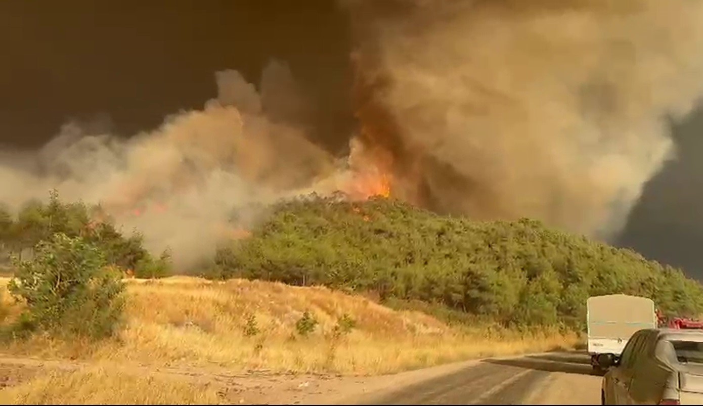 Bilecik’teki orman yangınında alevler Borcak köyüne doğru ilerliyor
