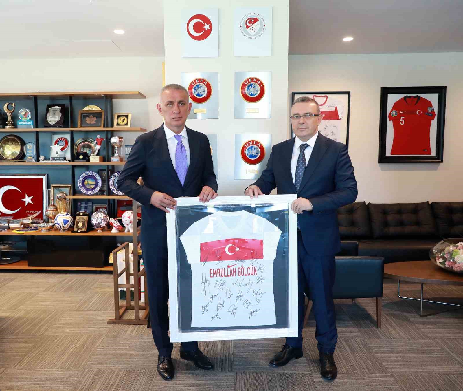 Emrullah Gölcük’ten TFF Başkanı Hacıosmanoğlu’na ziyaret