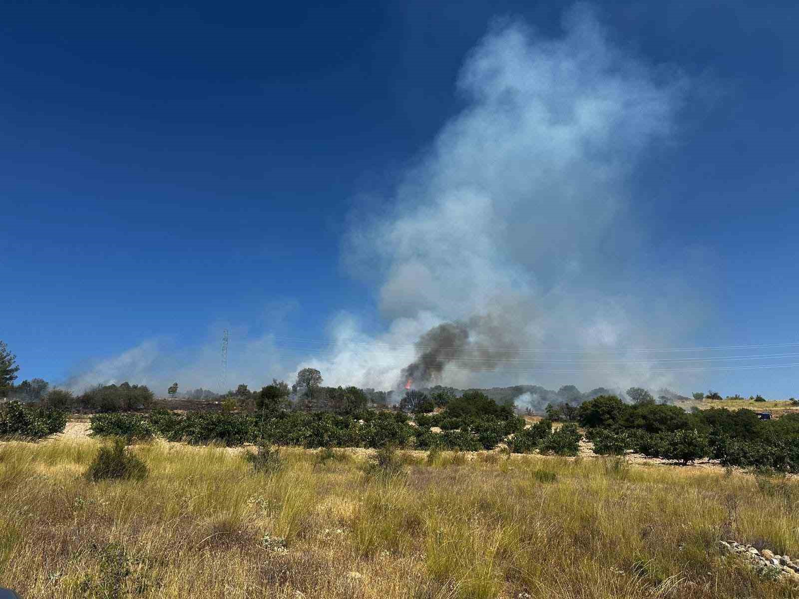 Köylüler alevlere set oldu