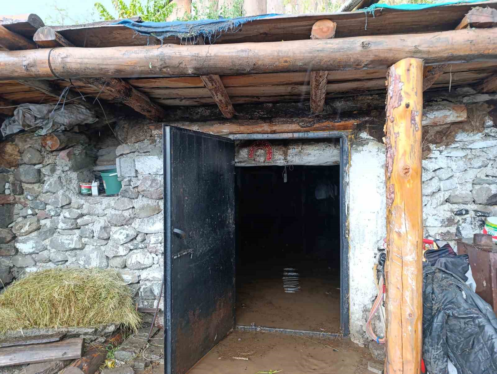 Sağanak sele neden olunca evleri su bastı, tarım arazileri zarar gördü