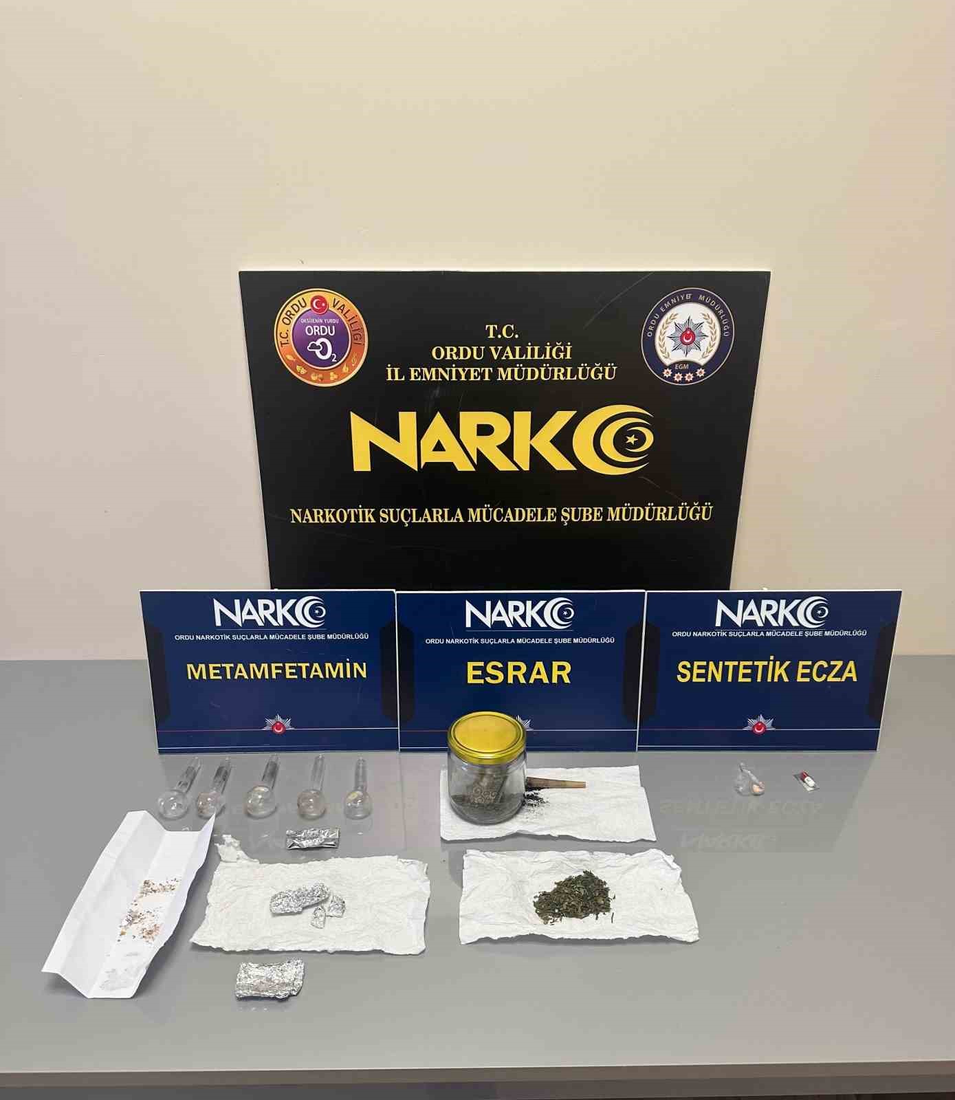 Ordu’da uyuşturucu operasyonlarında 4 tutuklama