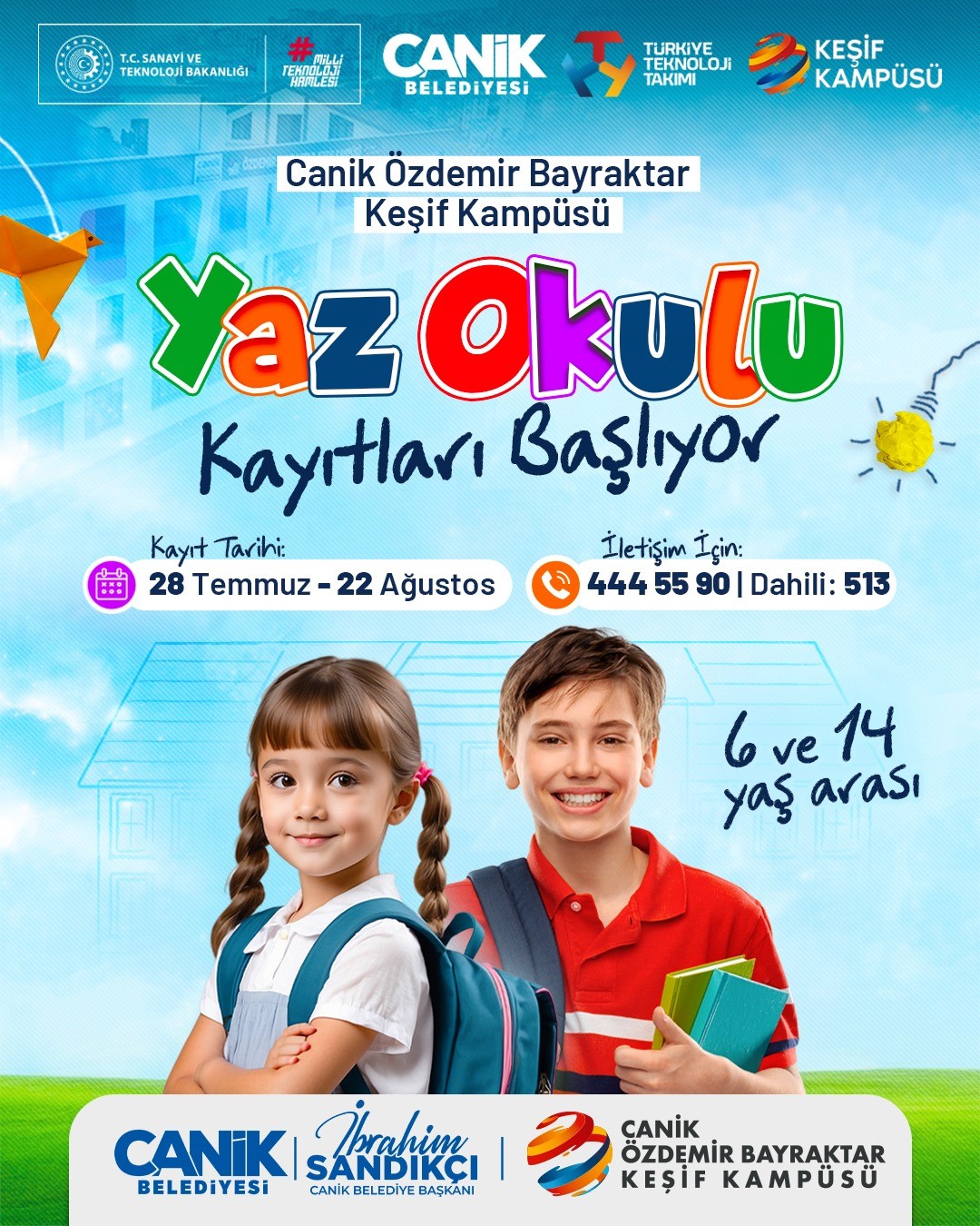 Canik&rsquo;te yaz okulu kayıtları başlıyor

