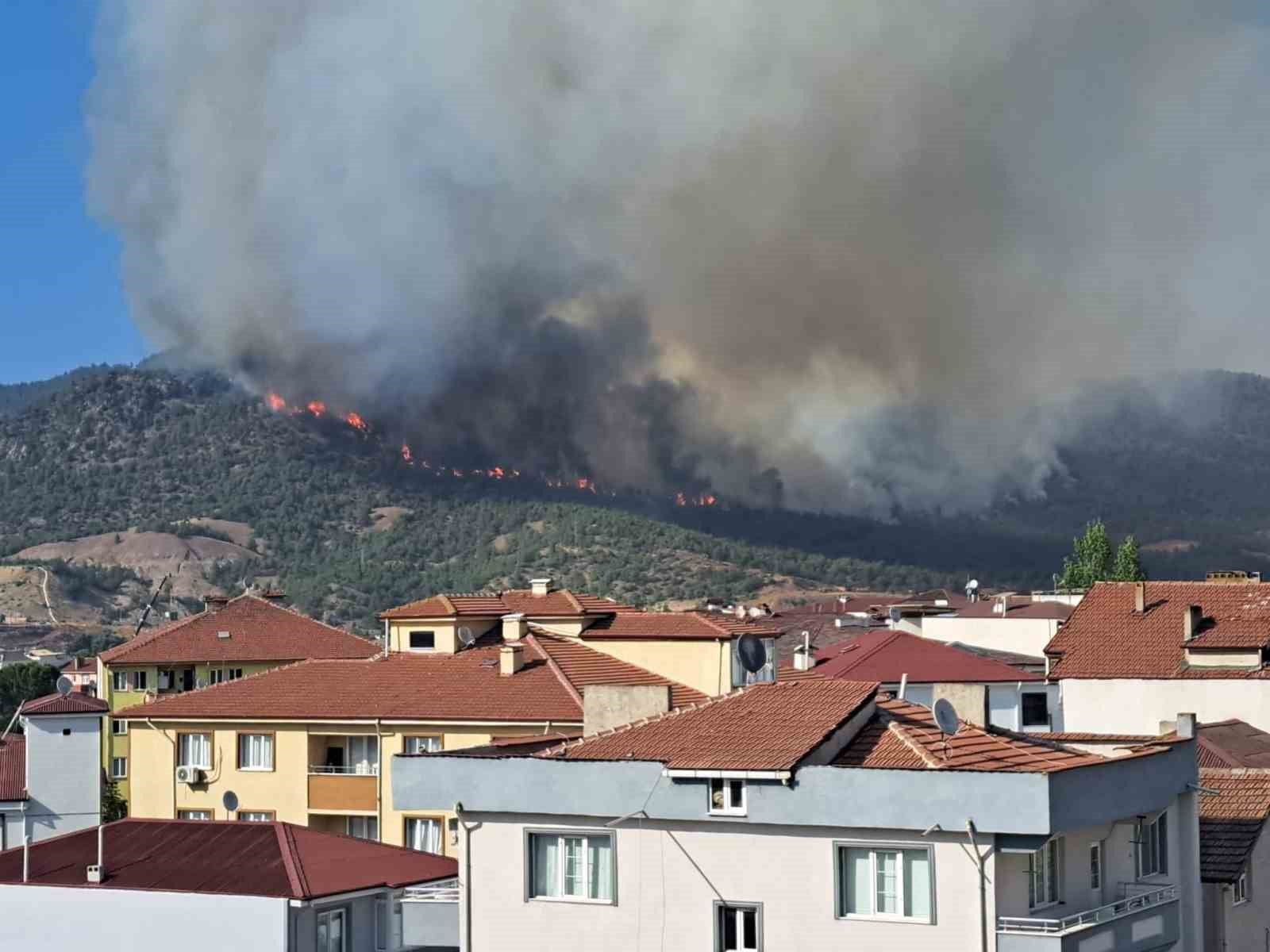 Bilecik’te kısmen kontrol altına alınan yangın yeniden alevlendi