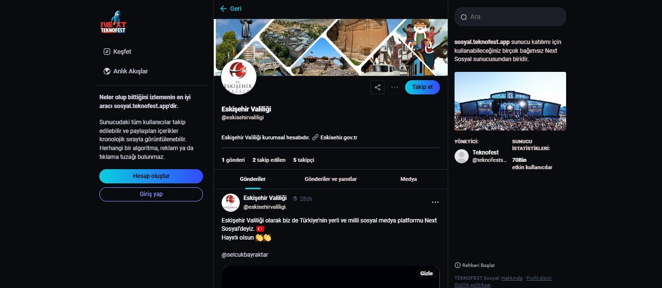 Eskişehir Valiliği, NEXT Sosyal’i ilk kullanan valiliklerden biri oldu