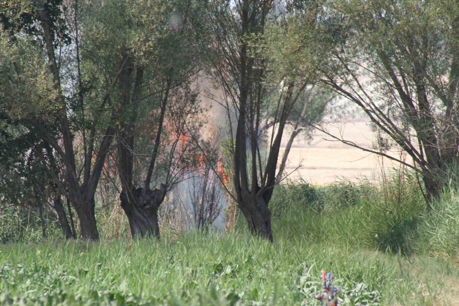 Beyşehir’de biçerdöverde yangın paniği