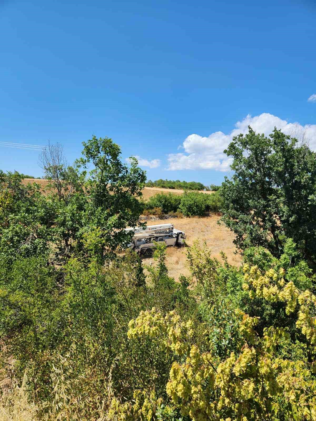 Samsun’da beton pompa aracı şarampole uçtu: 1 ölü, 1 yaralı