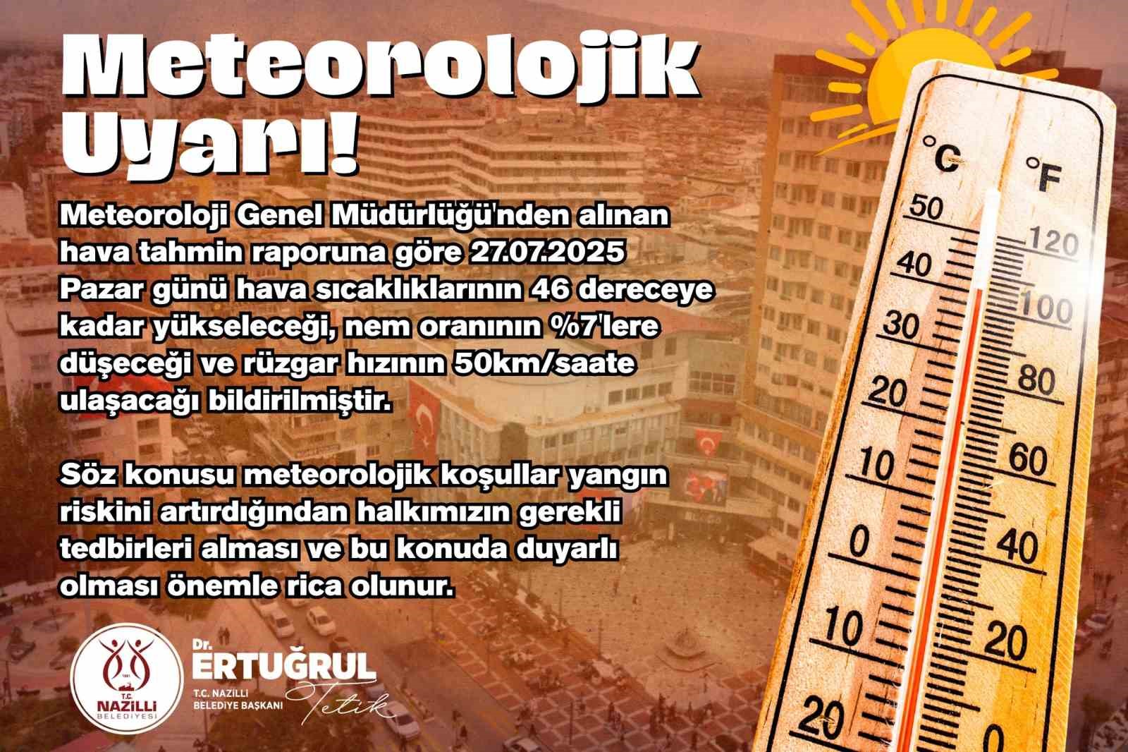 Nazilli Belediyesi vatandaşları uyardı: "Dikkatli ve duyarlı olalım"