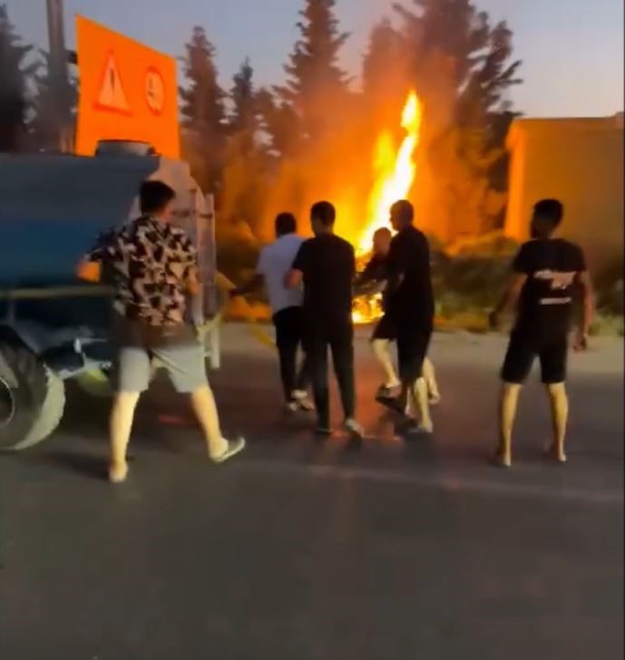 Tekirdağ&rsquo;da korkutan yangın
