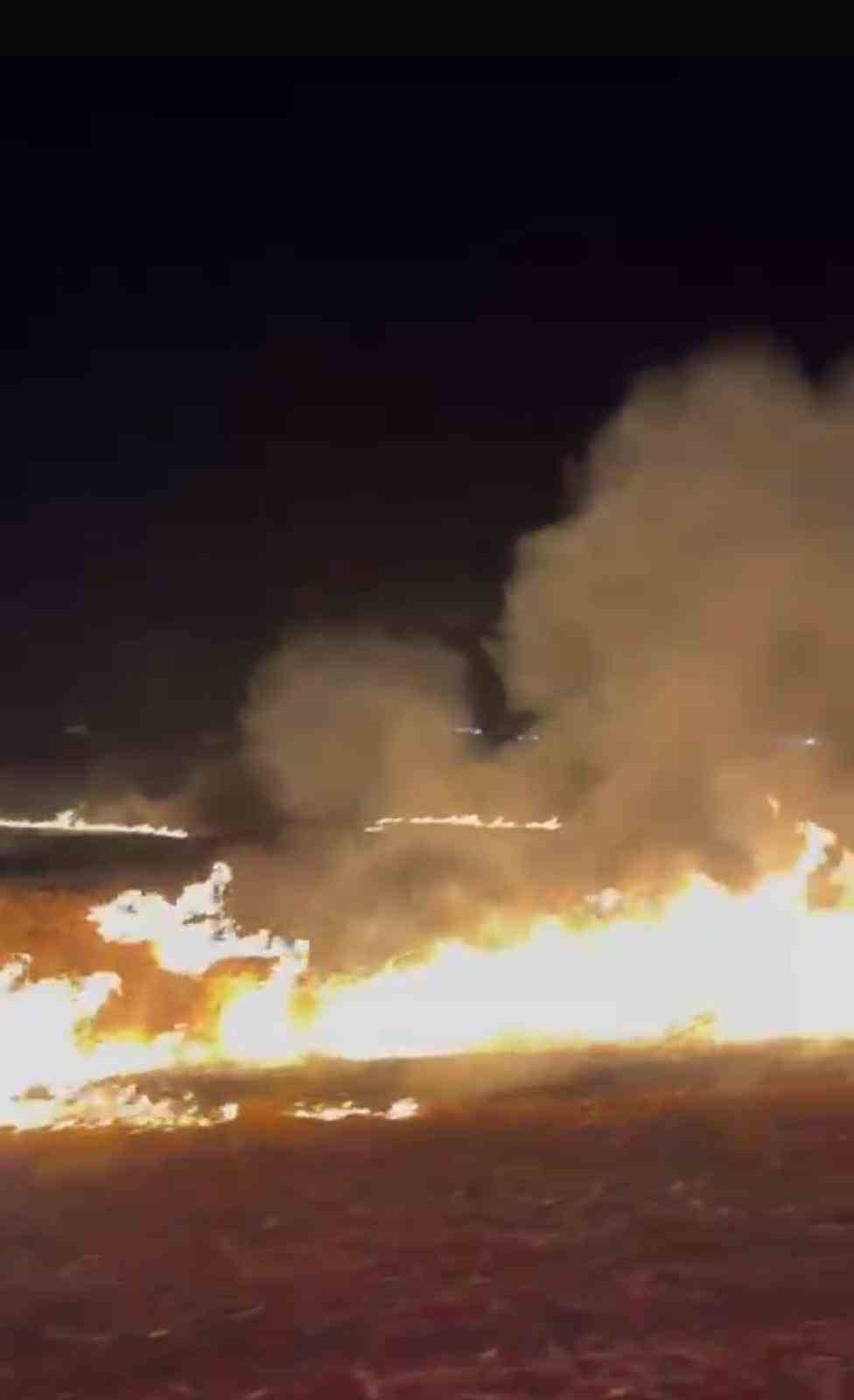 Tekirdağ&rsquo;da alevler geceyi aydınlattı
