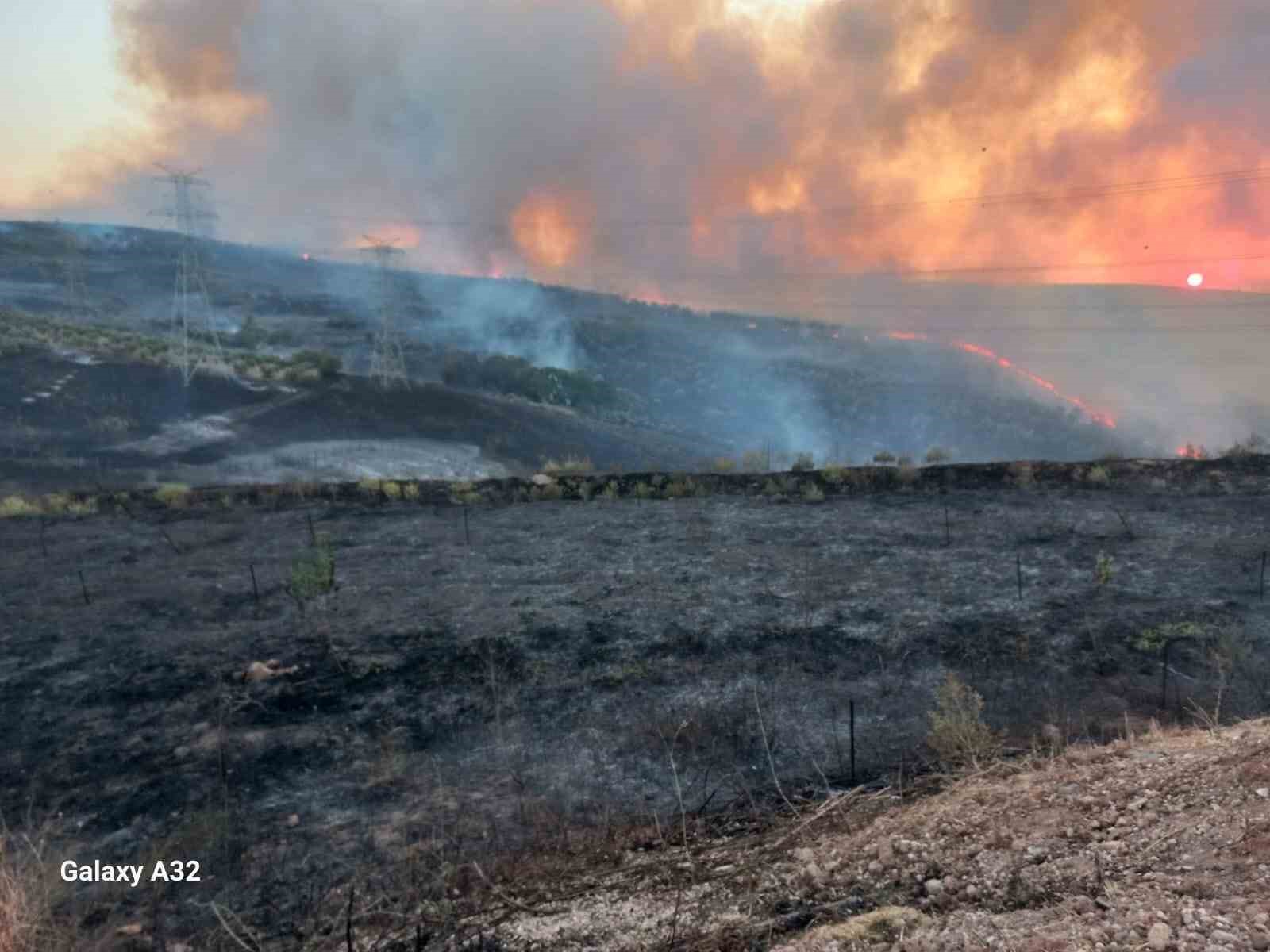 Bandırma OSB yakınlarındaki arazi yangını söndürüldü