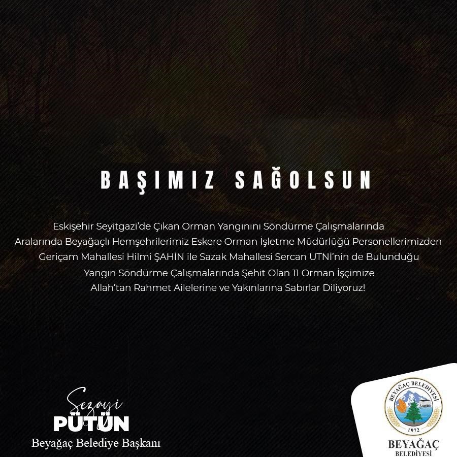 Başkan P&uuml;t&uuml;n, orman yangını şehitleri i&ccedil;in başsağlığı mesajı yayımladı

