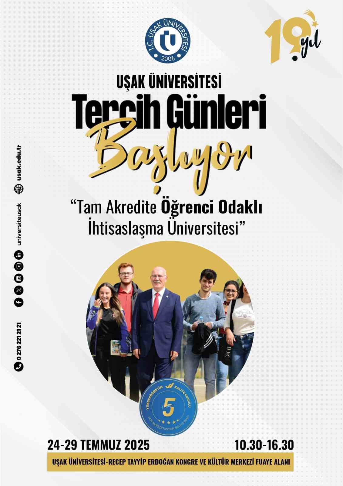 Uşak &Uuml;niversitesi tam akreditasyonla tercih g&uuml;nlerine hazır

