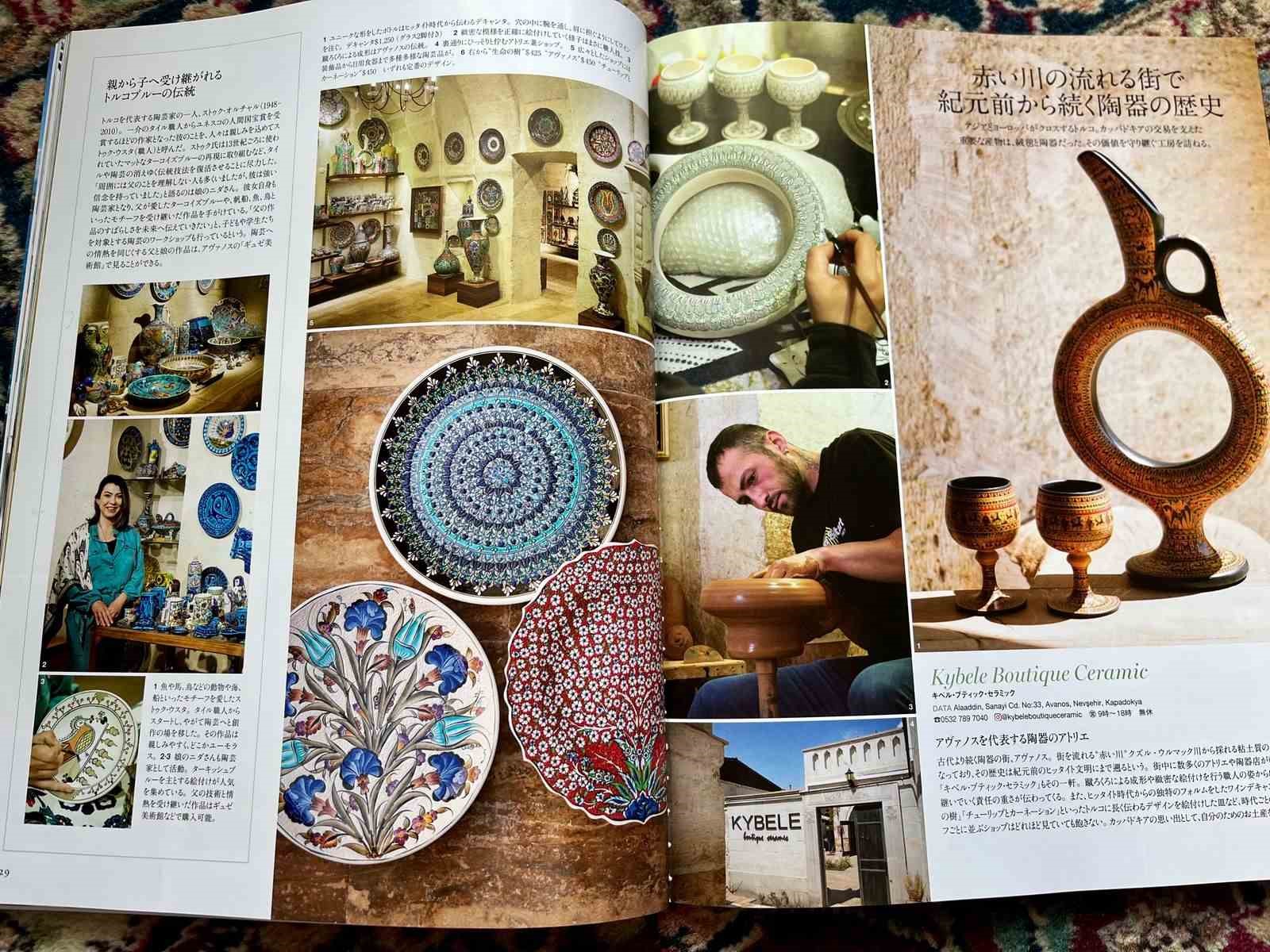 Japonya’nın seyahat dergisi Kütahyalı çini sanatçısına yer verdi
