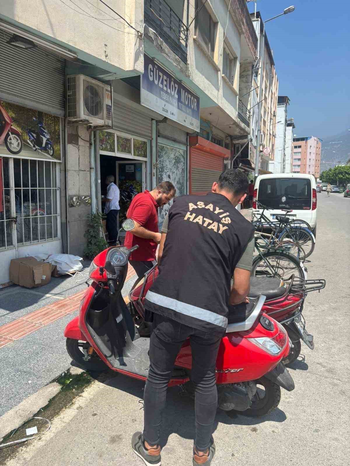 Hatay’da motosiklet tamircileri denetlendi