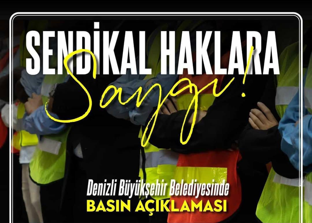 Denizli B&uuml;y&uuml;kşehir Belediyesi iş&ccedil;ileri eylemde
