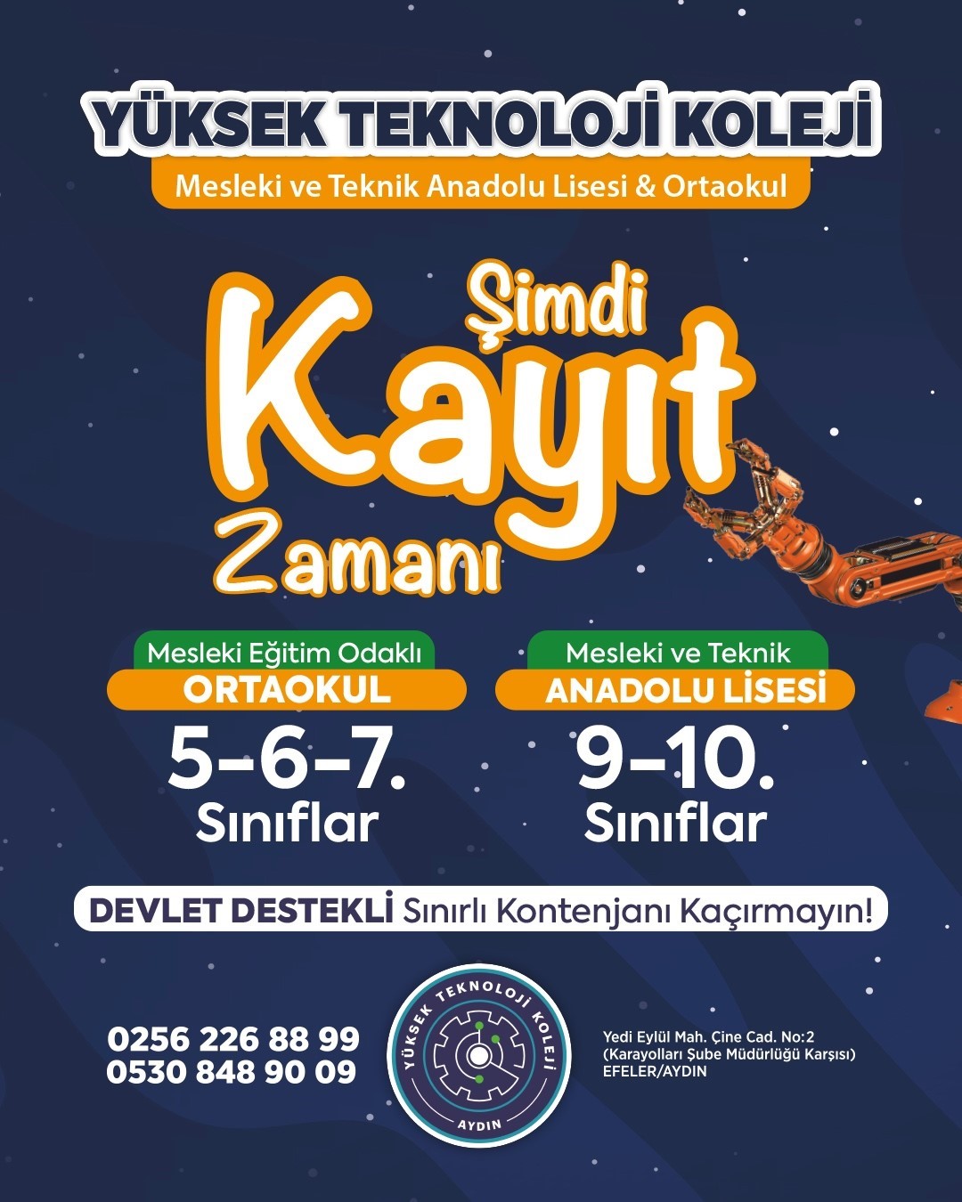 Yüksek Teknoloji Koleji Ortaokulu açılıyor