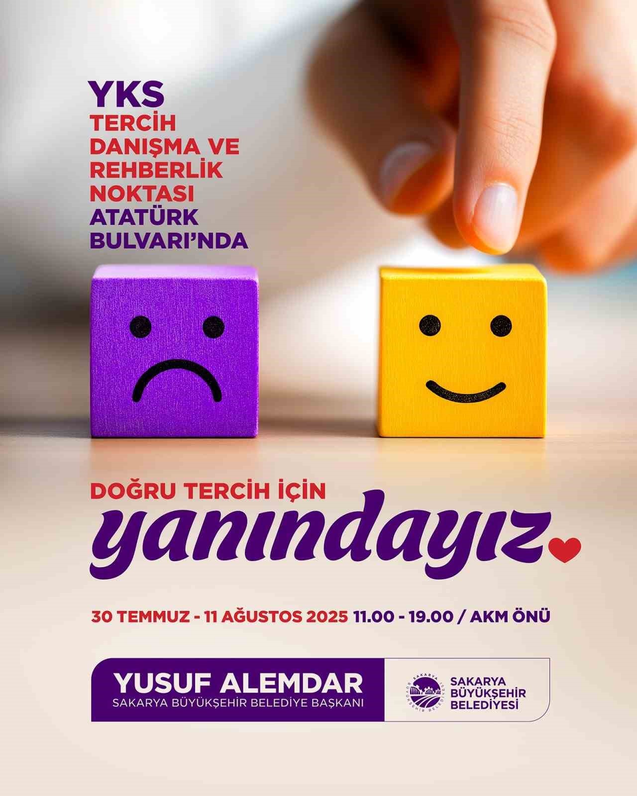 Sakarya B&uuml;y&uuml;kşehir&rsquo;den YKS&rsquo;ye giren gen&ccedil;lere &uuml;cretsiz tercih danışmanlığı
