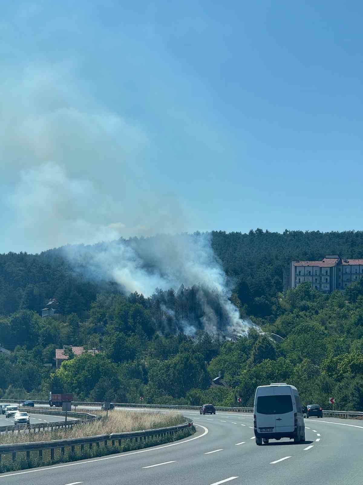 Bolu’da çıkan orman yangını büyümeden söndürüldü