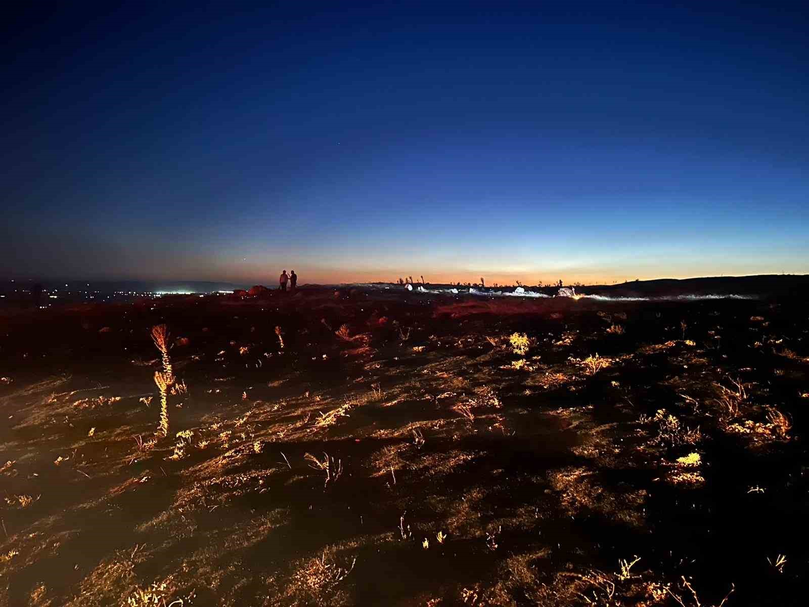 Eskişehir’de çıkan yangın ormana sıçramadan söndürüldü