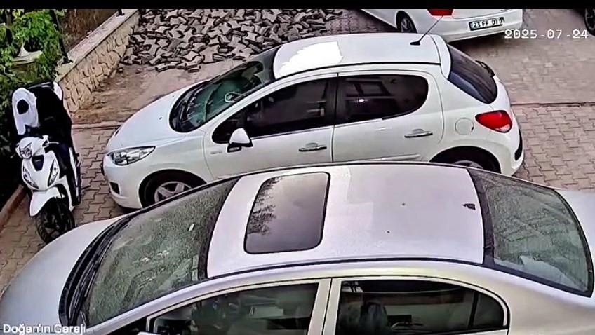 Kafasna atlet ve kask geirerek hrszlk giriiminde bulunan 2 ahs kamerada
