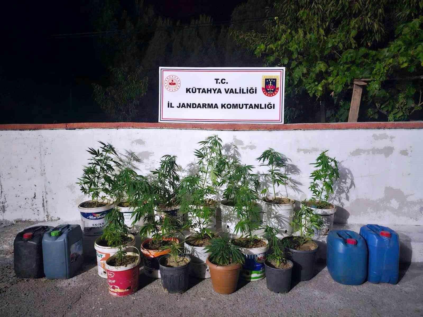 K&uuml;tahya&rsquo;da jandarmadan uyuşturucu operasyonu: 2 g&ouml;zaltı
