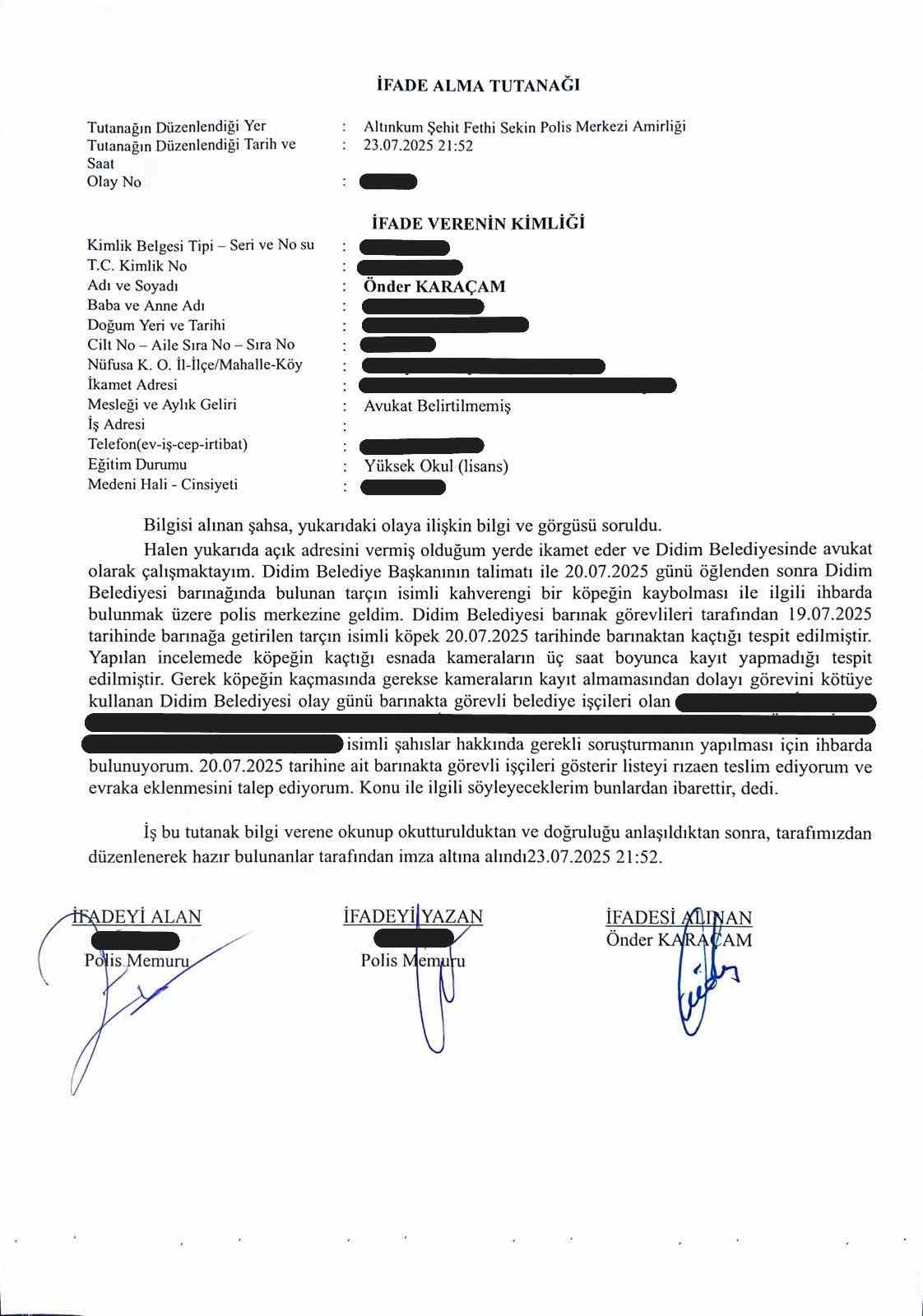 Didim Belediyesi&rsquo;nden "Tar&ccedil;ın" a&ccedil;ıklaması: "Benzer olayın tekrar yaşanmaması i&ccedil;in gerekli t&uuml;m tedbirleri kararlılıkla hayata ge&ccedil;ireceğiz"
