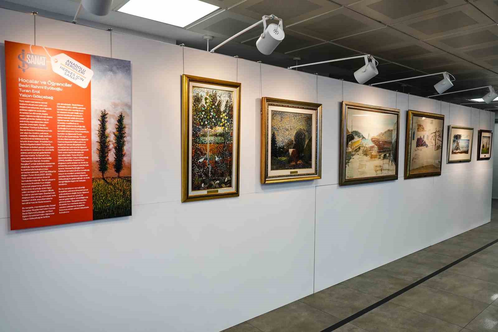 "Hocalar ve Öğrenciler" başlıklı seçki Türkiye İş Bankası Milas Şubesi’nde sergilendi