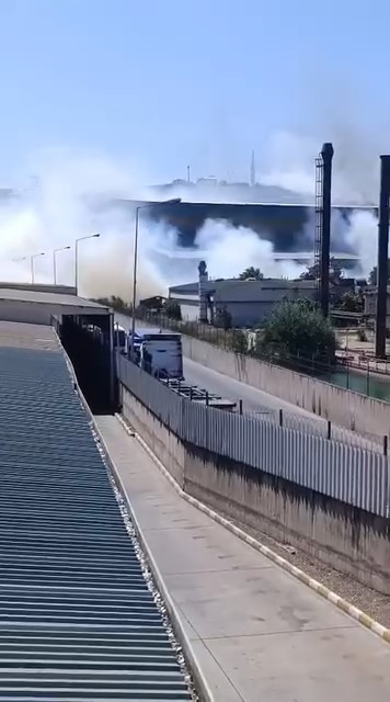Diler Demir Çelik fabrikasında patlama sonrası yangın çıktı
