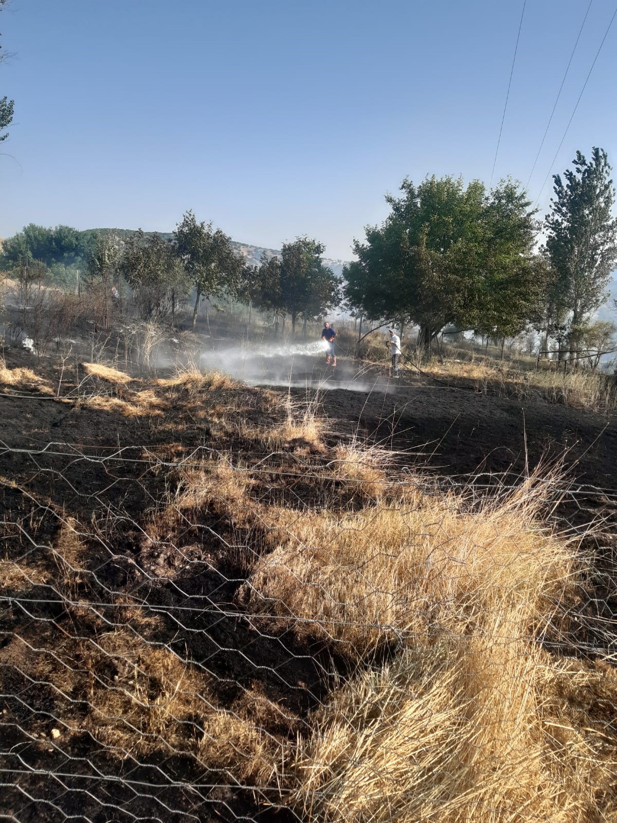 Tunceli’de otluk alanda çıkan yangın ekiplerin müdahalesiyle söndürüldü