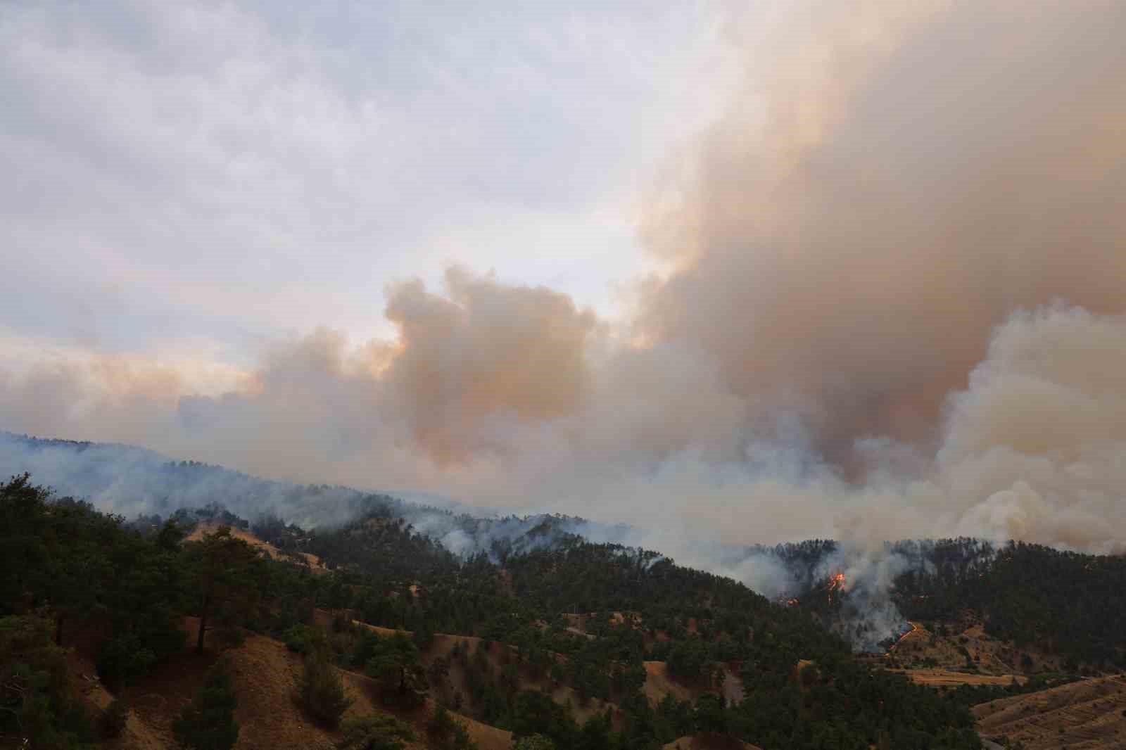 Kahramanmaraş&rsquo;ta yangına havadan karadan m&uuml;dahale s&uuml;r&uuml;yor
