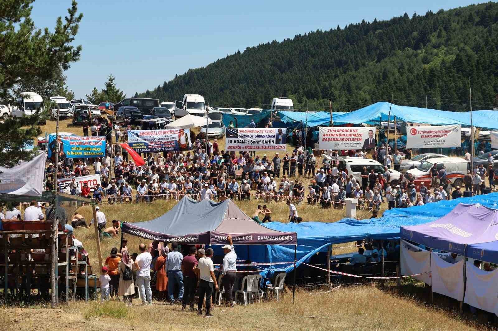 Alaamdaki enlikte Bapehlivan Resul Gne orman ehitleri adna greti
