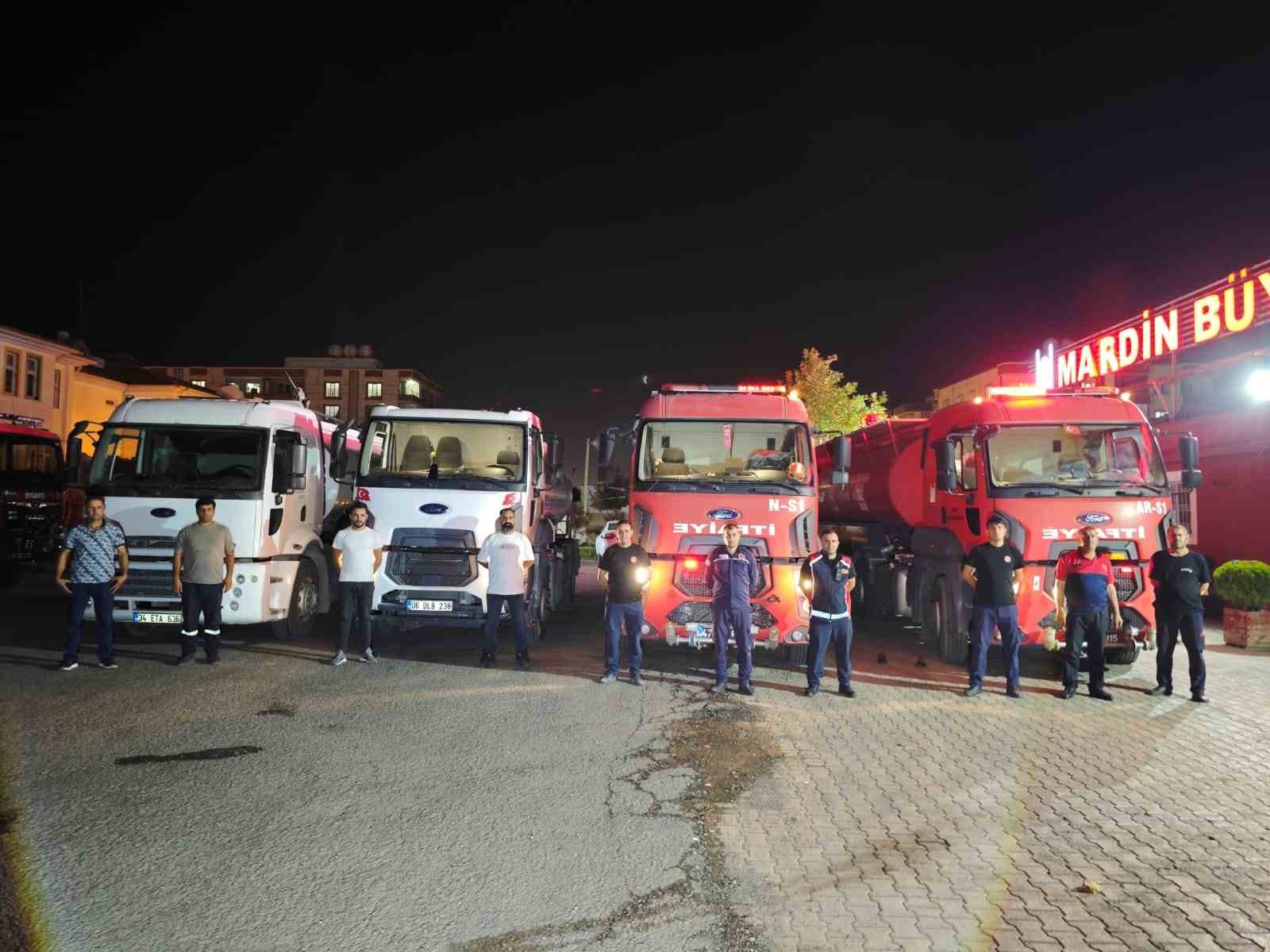 Mardin Büyükşehir Belediyesi’nden Kahramanmaraş’taki orman yangınına destek