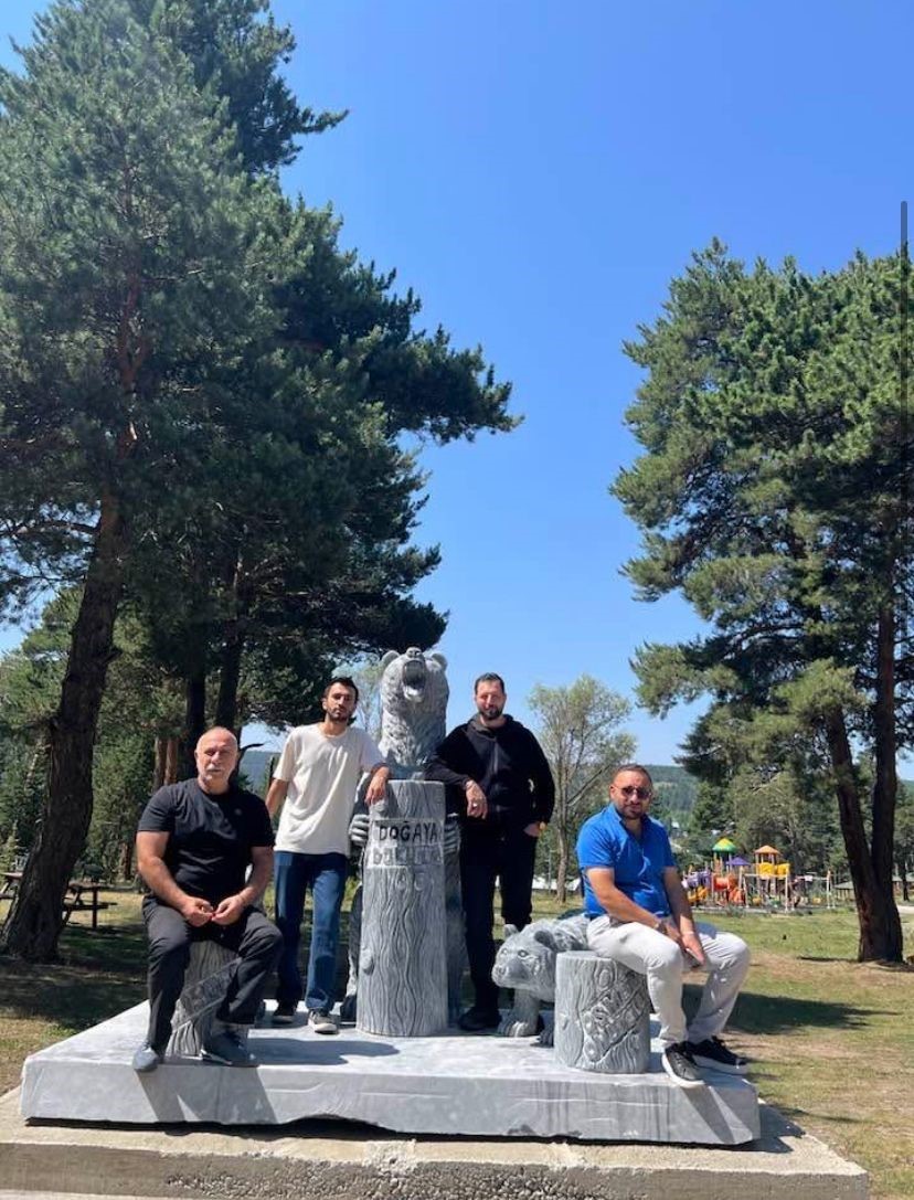 Boz Ayı heykeli Sarıkamış’ta