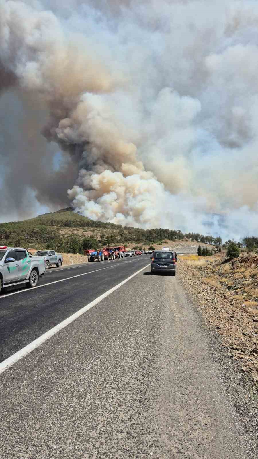 Harmancık&rsquo;ta yangın yeniden b&uuml;y&uuml;d&uuml;
