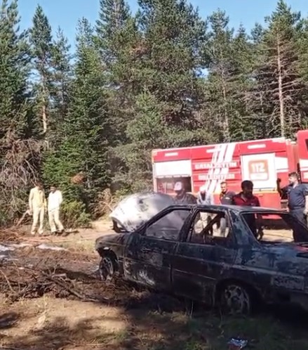 Kastamonu&rsquo;da otomobilde &ccedil;ıkan yangın ormana sı&ccedil;radı
