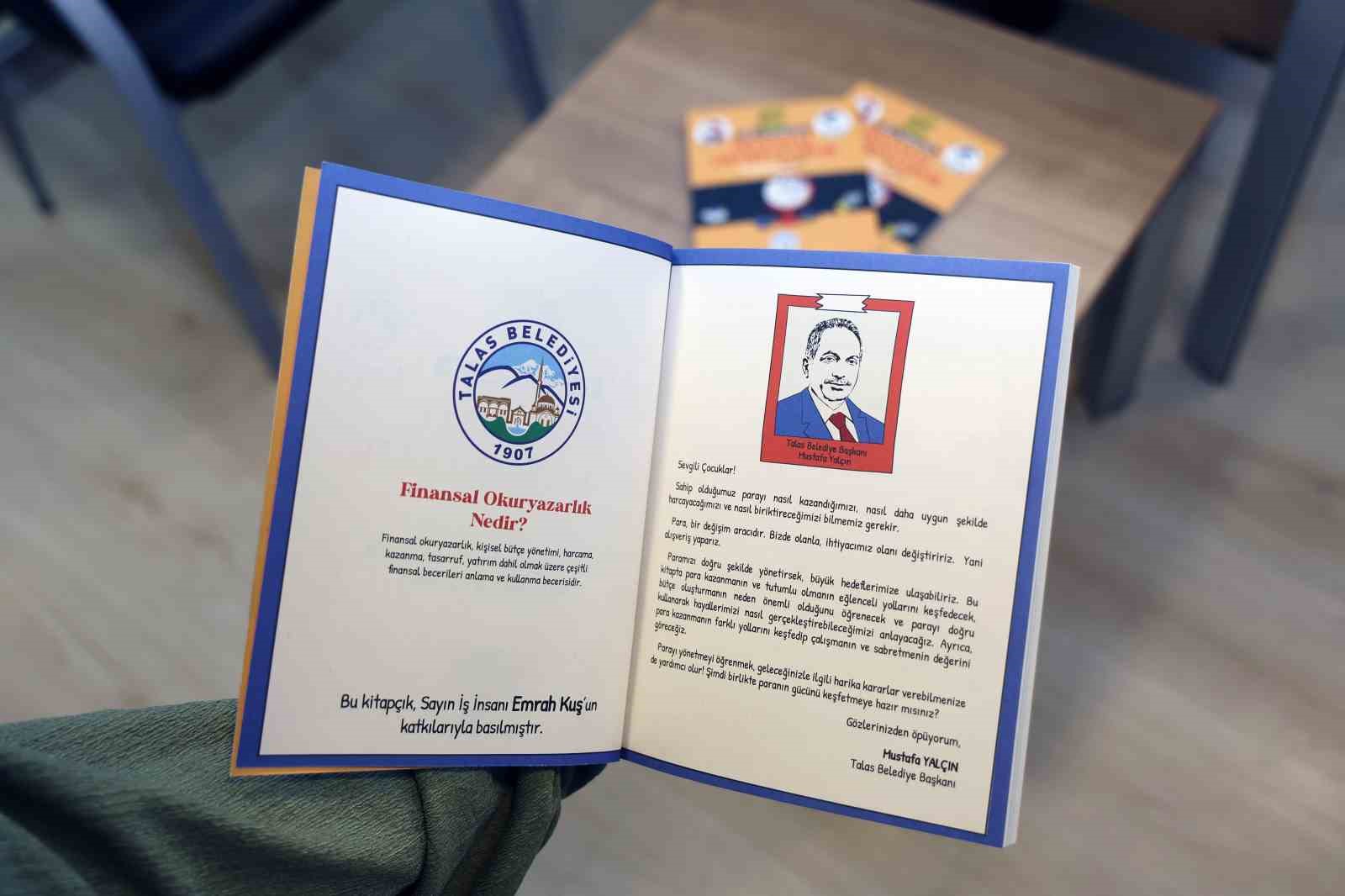 Talas Belediyesi&rsquo;nden &ccedil;ocuklara &ouml;zel &rsquo;Finansal Okuryazarlık&rsquo; kitabı
