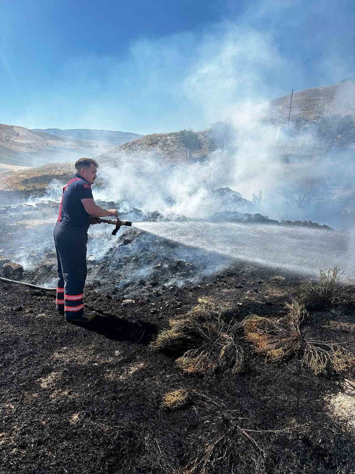 Çankırı’da çıkan örtü yangını söndürüldü