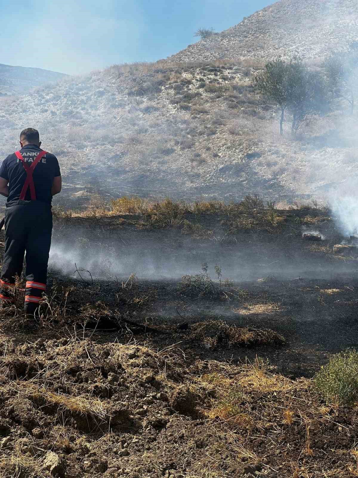 &Ccedil;ankırı&rsquo;da &ccedil;ıkan &ouml;rt&uuml; yangını s&ouml;nd&uuml;r&uuml;ld&uuml;
