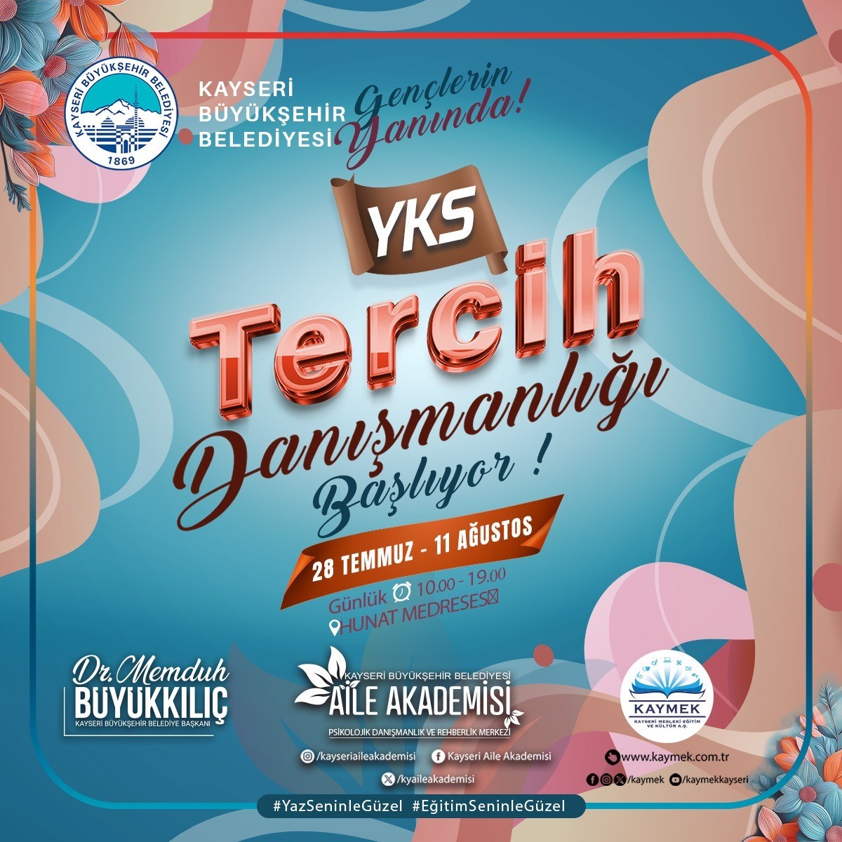 Üniversite adayları için ücretsiz YKS danışmanlığı