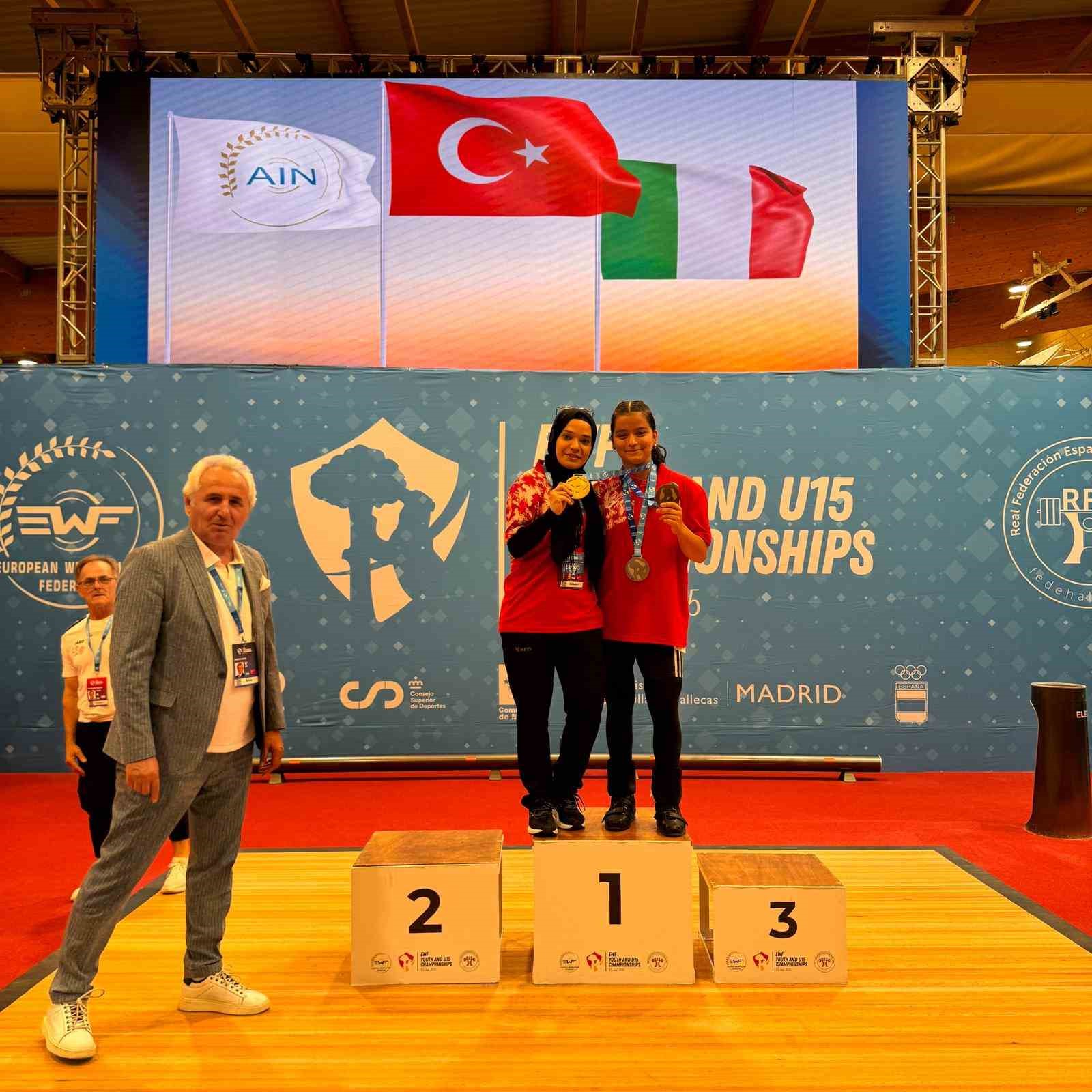 166 kilo kaldırarak Avrupa şampiyonu oldu
