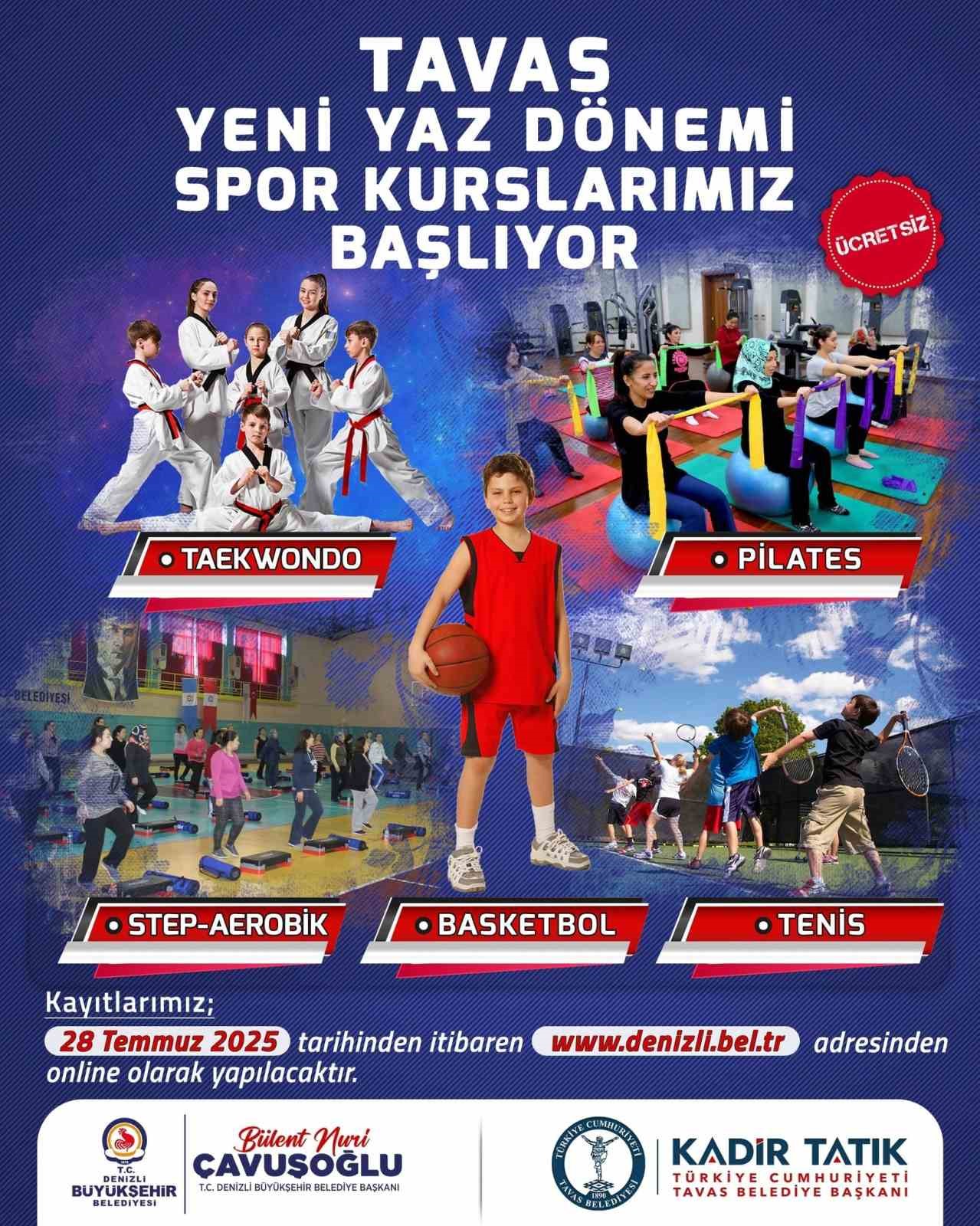 Tavas’ta yaz spor kursları başlıyor